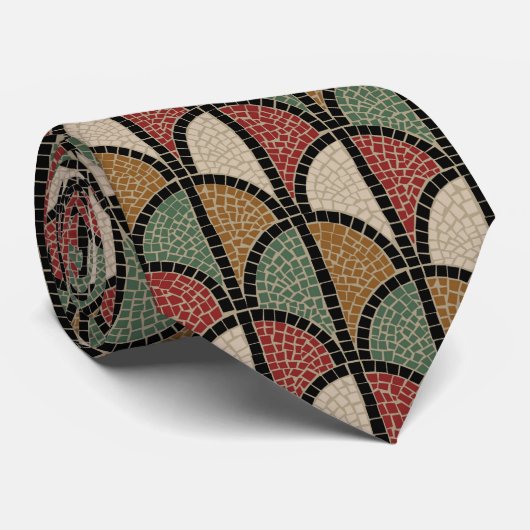 ローマモザイク- (ポンペイ) ネクタイ (ロール)
