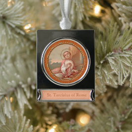 ローマローンデルのSt. Tarcisius (BF 004) シルバープレートバナーオーナメント