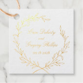 ローマンオリーブリーフリースシルバーまたは金ゴールド フェイバータグ (正面)