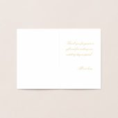 ローマンオリーブリーフ結婚リースサンキュー金ゴールド 箔カード (内部)