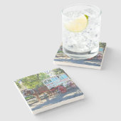 ローマンキャンディ、ローマンキャンディーコースター、ニューオーリンズ。 ストーンコースター (横)