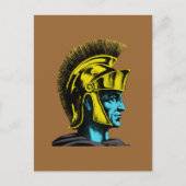 ローマングラディエーターポップ・アートのアートポートレート ポストカード (正面)