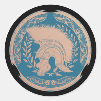 ローマンセンチュリオンヘルメックラシックトラウンドステッカー ラウンドシール