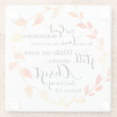 ローマンバイブル引用文キリスト信仰に基づく秋リース ガラスコースター (裏面)