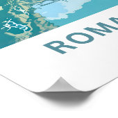 ローマンバスイングランド旅行プリント ポスター (角)