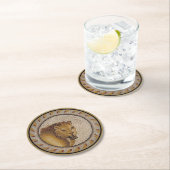 ローマンライオンモザイク ラウンドペーパーコースター (インサイチュ)