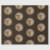 ローマンライオンモザイク ラッピングペーパー (フラット)