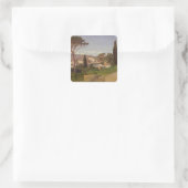 ローマンヴィラのビュー， 1844 スクエアシール (バッグ)