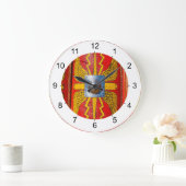 ローマン軍隊シールドスキュータム ラージ壁時計 (ホーム)