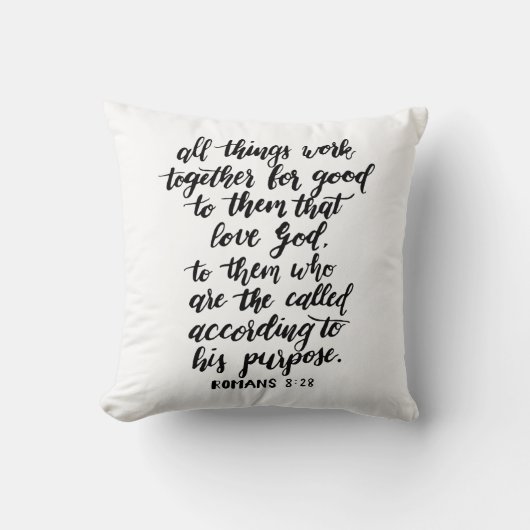 ローマン8:28装飾用クッション クッション (正面)