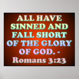 ローマ人からの聖書の詩3:23. ポスター