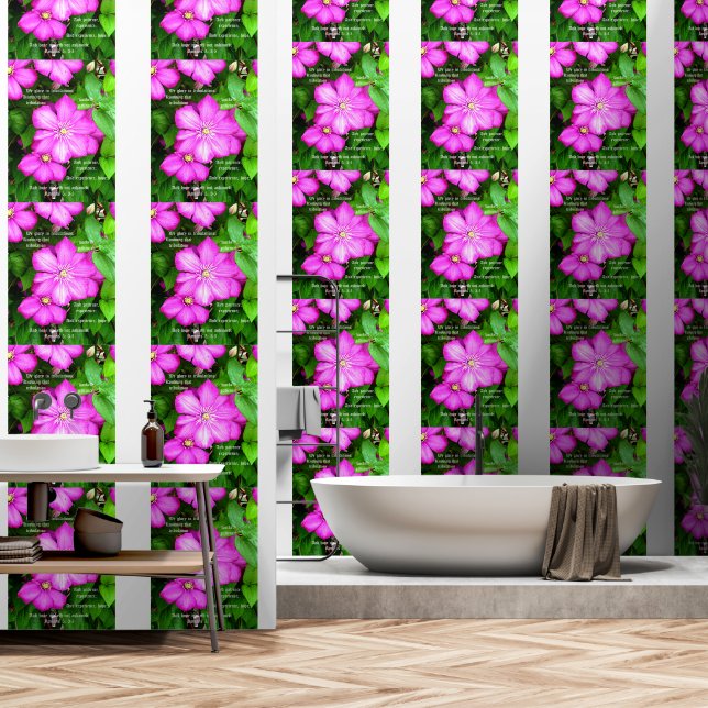 ローマ人とのクレマティス5:3-5 壁紙 (浴室)