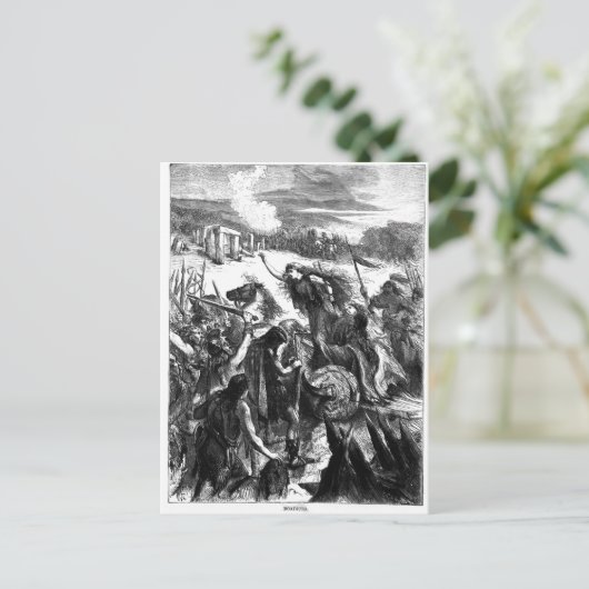 ローマ人に対してイケニを扇動するボアディシア ポストカード (スタンド正面)