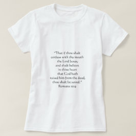 ローマ人の救真理10:9 Tシャツ