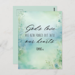 ローマ人の神の愛が私たちのハートに注がれた ポストカード