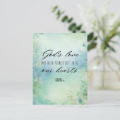 ローマ人の神の愛が私たちのハートに注がれた ポストカード (スタンド正面)