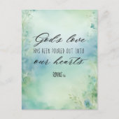 ローマ人の神の愛が私たちのハートに注がれた ポストカード (正面)