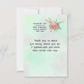 ローマ人の1:8感謝してい私は神よ、あなたのた感動的めに サンキューカード (裏面)