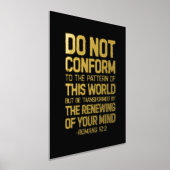 ローマ人への手紙第12章2節 箔ポスター (レイダウン)