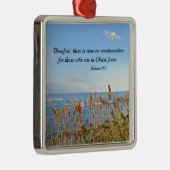 ローマ人への手紙第8章1節では、今や罪は無い メタルオーナメント (右)