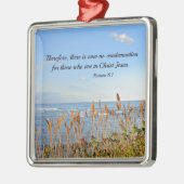 ローマ人への手紙第8章1節では、今や罪は無い メタルオーナメント (左)