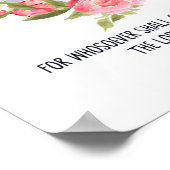 ローマ人への手紙10:13、主の名を呼ぶ者は救われる ポスター (角)