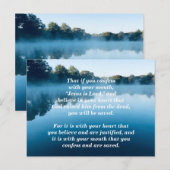 ローマ人への手紙10:9 イエスは主である 聖書の詩節 ポストカード (正面/裏面)