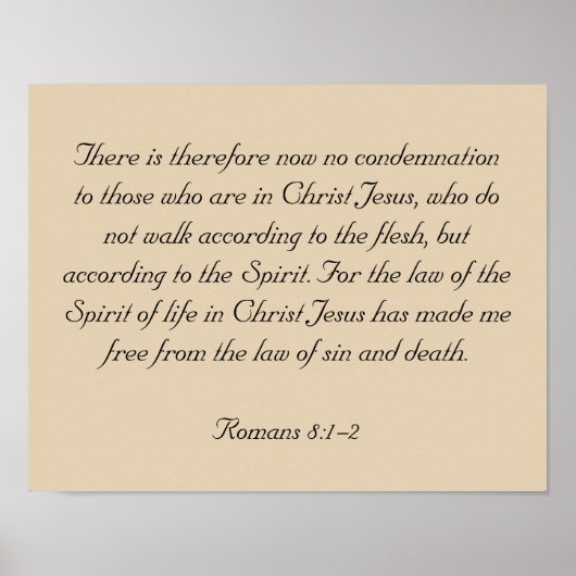 ローマ人への手紙8:1-2 ポスター (正面)