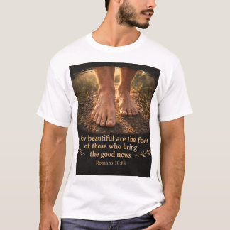 ローマ人への手紙 10:15 美しい足 Tシャツ