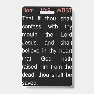 ローマ人への手紙 10:9 ウェブスター1833年版聖書 バッジ