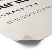 ローマ人への手紙 12:2、聖書の言葉、現代の聖書、聖句 ポスター (角)