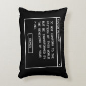 ローマ人への手紙 12:2 黒と白のコンピューター警告ウィンドウ アクセントクッション (正面(垂直))