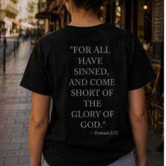 ローマ人への手紙 3:23 聖書の詩 Tシャツ