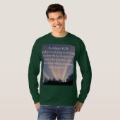 ローマ人への手紙 8章28節 聖書 メンズ ロングスリーブTシャツ Tシャツ (正面フル)