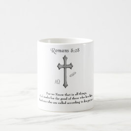ローマ人への手紙 8:28 キリスト教の聖書の節 コーヒーマグカップ
