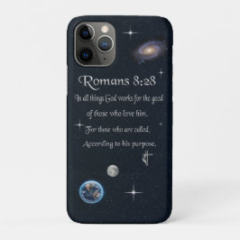 ローマ人への手紙 8:28 キリスト教の聖書の節 iPhone 11 PROケース