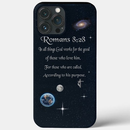 ローマ人への手紙 8:28 キリスト教聖書の詩 Case-Mate iPhoneケース (裏面)