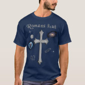 ローマ人への手紙 8:28 キリスト教聖書の詩 Tシャツ (正面)
