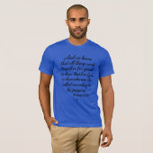 ローマ人への手紙 8:28 聖書の言葉 Tシャツ (正面フル)