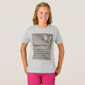ローマ人への手紙 8:28 聖書の詩 ガールズTシャツ Tシャツ (正面フル)