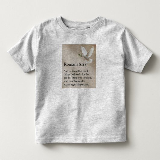 ローマ人への手紙 8:28 聖書の詩 Toddler's Tシャツ (正面)