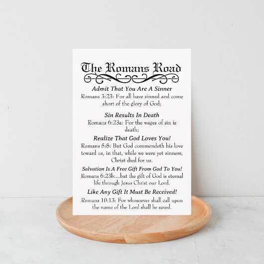 ローマ人ロードシンナーの祈りの言葉カード 招待状