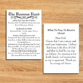 ローマ人ロードシンナーの祈りの言葉カード 案内状