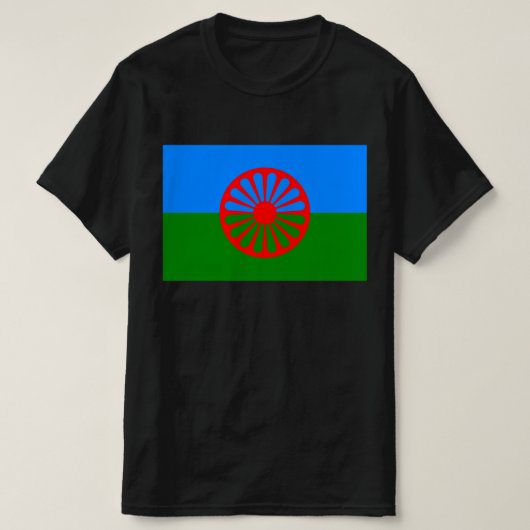ローマ人国旗 – ロマーニ国旗Tシャツ Tシャツ (デザイン正面)