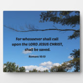 ローマ人10:13だれでも訪れようとするとき… フォトプラーク (正面)