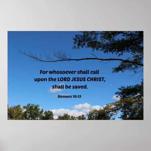 ローマ人10:13だれでも訪れようとするとき… ポスター (正面)