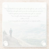 ローマ人10:14-15彼らは彼を呼び寄せる ガラスコースター (裏面)