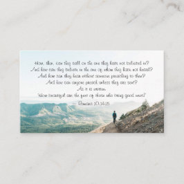 ローマ人10:14-15彼らは彼を呼び寄せる 名刺