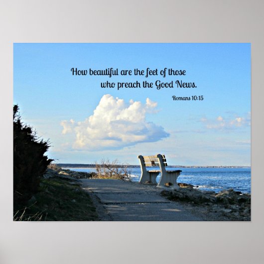 ローマ人10:15どのように美しい足は… ポスター (正面)