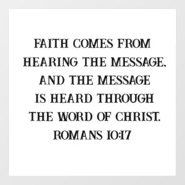 ローマ人10:17カスタム聖書聖句クリスチャン ウィンドウサイン